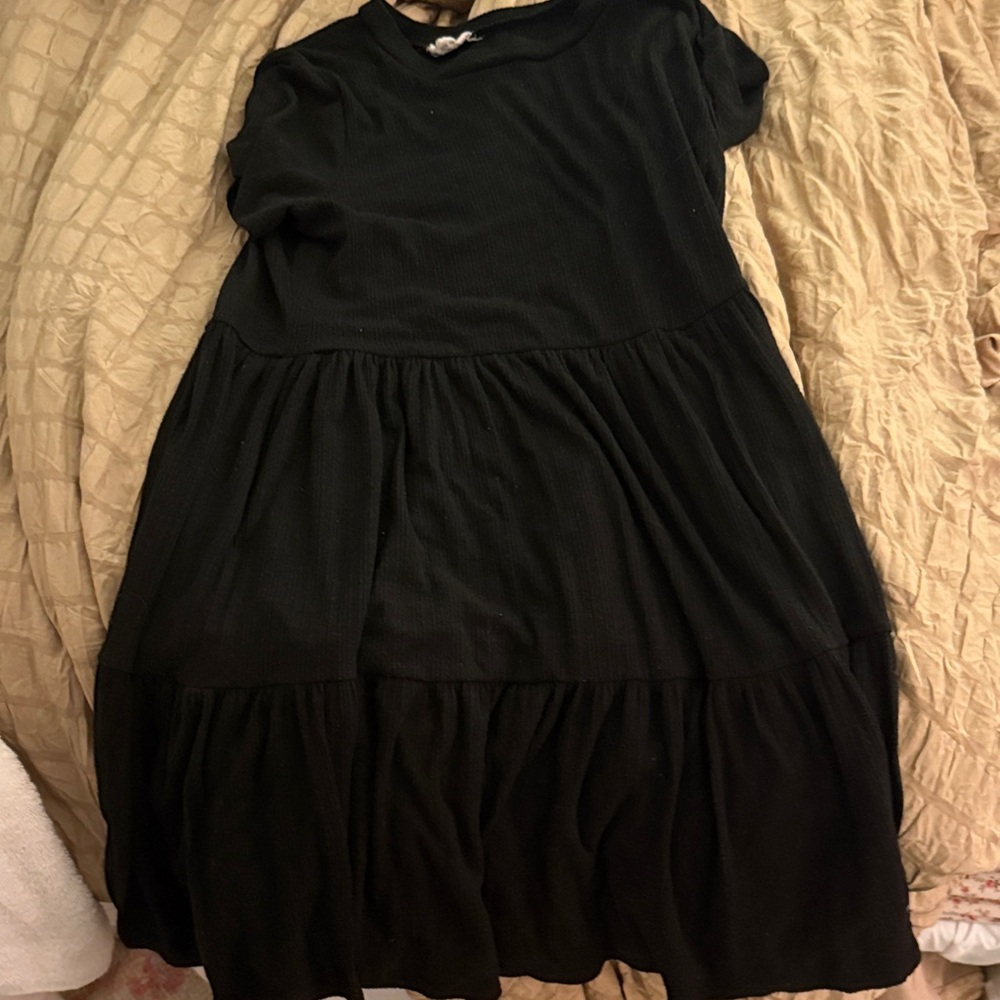 See You Monday Elegant Black Long Sleeve Dress